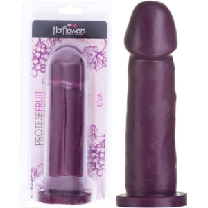 Pênis Real Fruit Uva Maciça 17,5x4,5 Hot Flowers - Sexshop