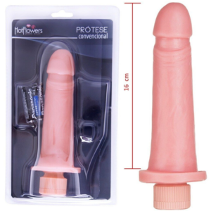 Pênis com vibrador Realista 16,5x4cm Hot Flowers - Sex shop
