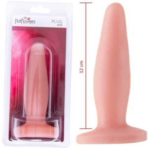 Plug Anal Maciço Silicone 12x3,5 Hot Flowers - Sex shop