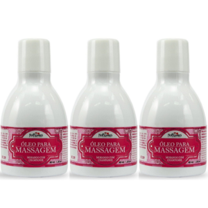 Kit 03 Óleo para Massagem Morango com Champanhe Beijável 40ml Hot Flowers - Sex shop