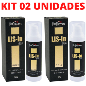 Kit 02 Gel Anal Facilitador 30g Lis-in Gold Hot Flowers - Sex shop