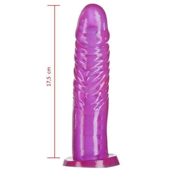 Pênis em Gel Pink Cyber 18x4cm Hot Flowers - Sex shop