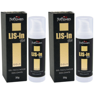 Kit 02 Gel Anal Facilitador 30g Lis-in Gold Hot Flowers - Sex shop