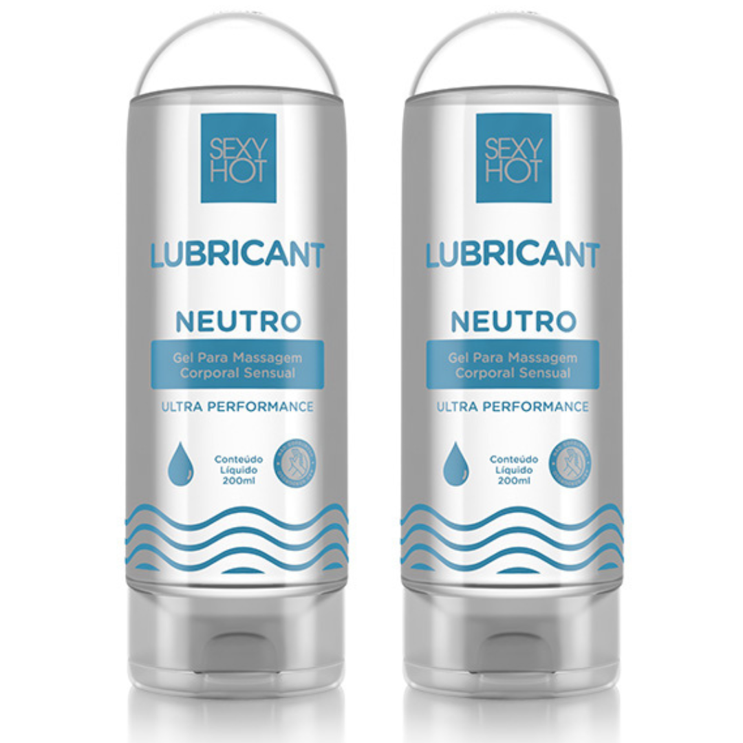 Kit 02 Lubricante - Gel para Massagem Erótica Sexy Hot - Neutro - Sex shop