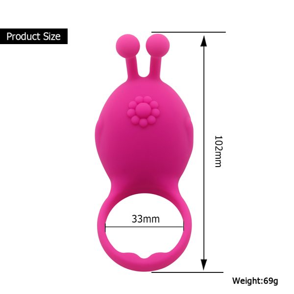 Anel Peniano Estimulador Clitoriano e 10 Vibrações - APHRODISIA SILICONE LOVE RING RASCAL - Sex shop - Image 5