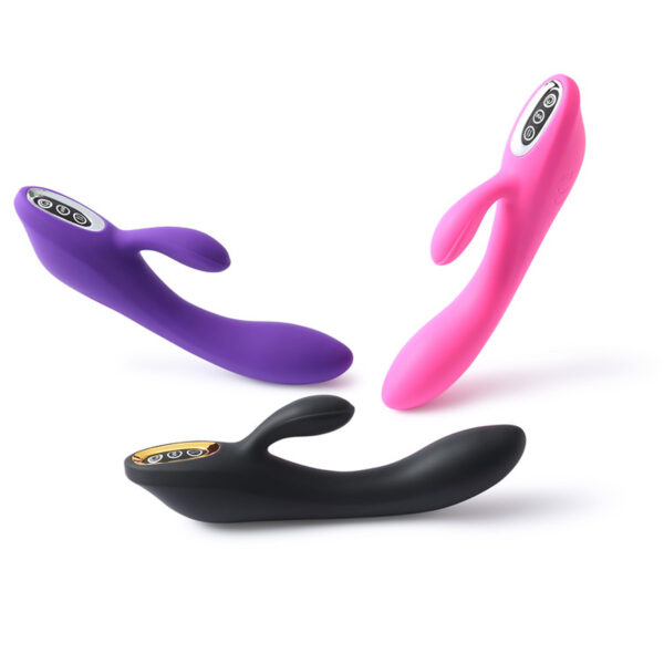 Vibrador e estimulador Clitoriano com 2 Motores - Recarregável - Sex shop