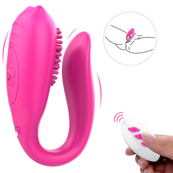 Vibrador para Casais Recarregável com Controle Wireless e 12 Modos de Vibração - Sex shop