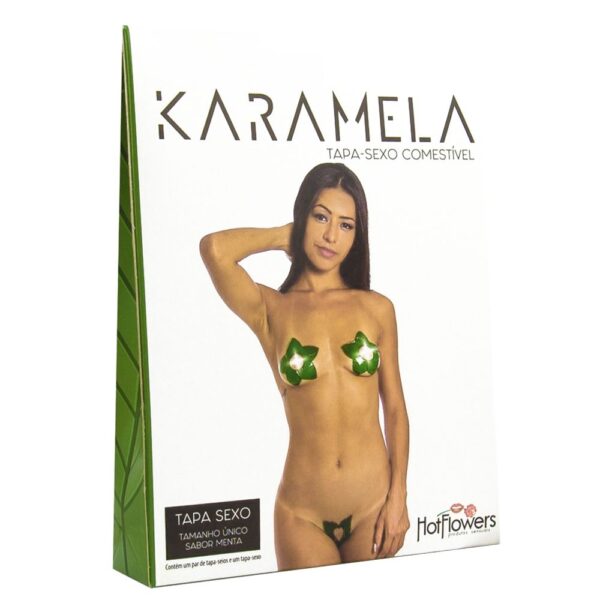 Tapa Sexo Estrela Menta Karamela Cosmétivel Hot Flowers - Sex shop