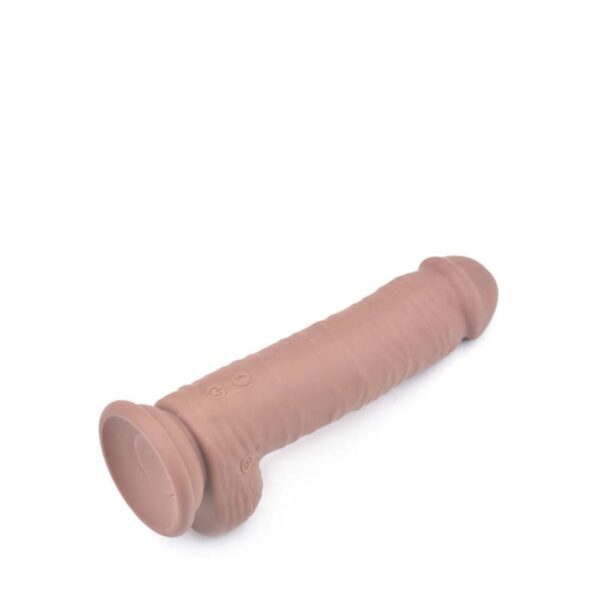 Pênis Realístico 18 cm Recarregável com 10 Modos de Vibração e Função de Intensidade de Vibração - ESCAPADE SILICONE DONG APHRODISIA - Sex shop