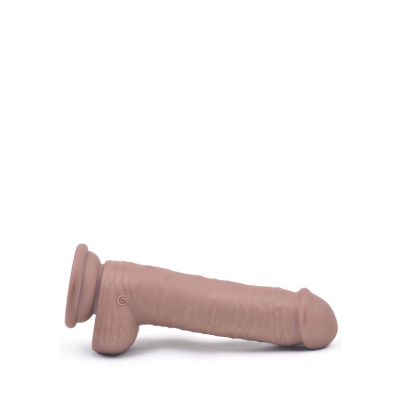 Pênis Realístico 13,8 cm Recarregável com 10 Vibrações e Função de Intensidade de Vibração - ESCAPADE SILICONE DONG APHRODISIA - Sex shop