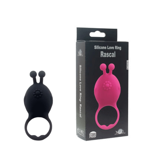 Anel Peniano Estimulador Clitoriano e 10 Vibrações - APHRODISIA SILICONE LOVE RING RASCAL - Sex shop