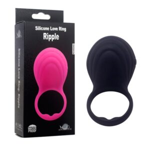 Anel Peniano Estimulador Clitoriano e 10 Vibrações - APHRODISIA SILICONE LOVE RING RIPLLE - Sex shop