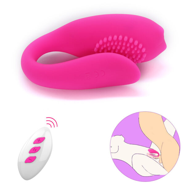 Vibrador para Casais Recarregável com Controle Wireless e 12 Modos de Vibração - Sex shop