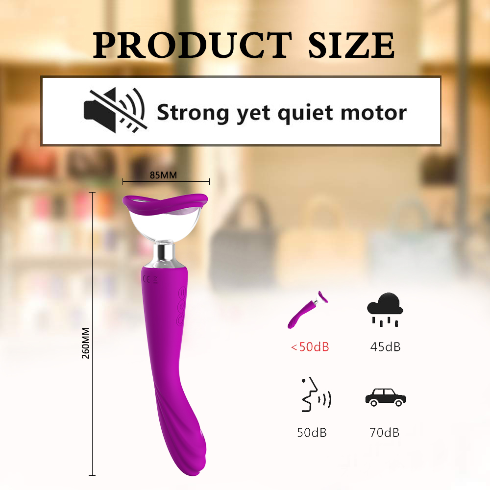 Bomba Clitoriana Recarregável com 7 Vibrações - AixiÁsia - Sex shop