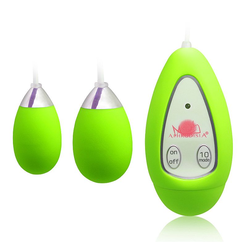 Vibrador Duplo Capsula 10 Vibrações com Controle Ergonômico a Fio - APHRODISIA EXTREME EGG - Sex shop