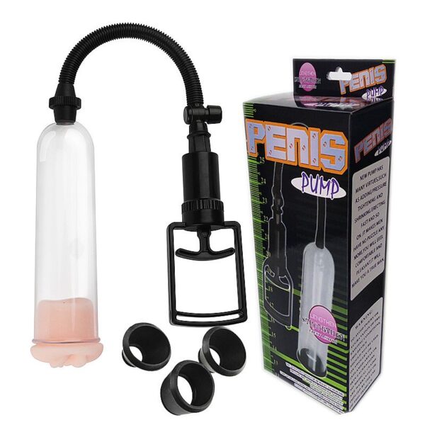 Bomba Peniana com 04 Anéis de Vedação - Pênis Pump - Sexshop