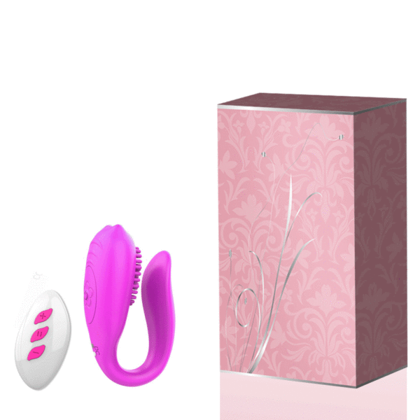 Vibrador para Casais Recarregável com Controle Wireless e 12 Modos de Vibração - Sex shop