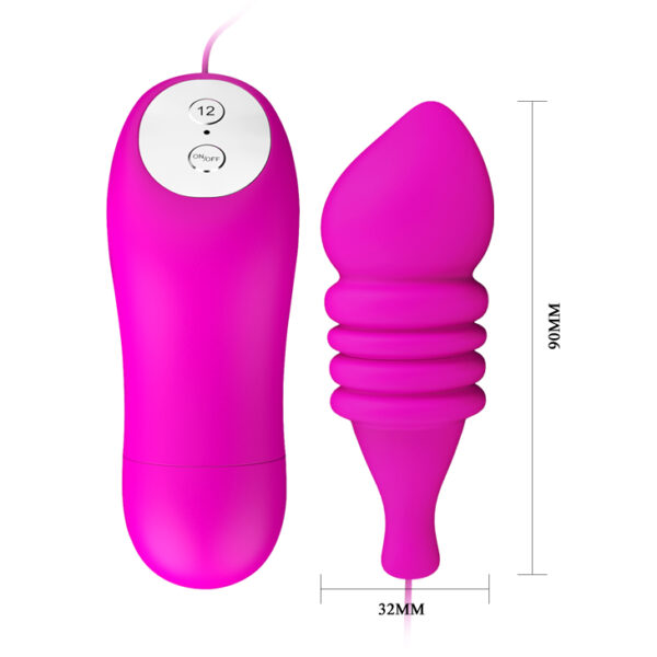 Vibrador Capsula com Relevo Escalonado e 12 Modos de Vibração - PRETTY LOVE SHELL - Sexshop