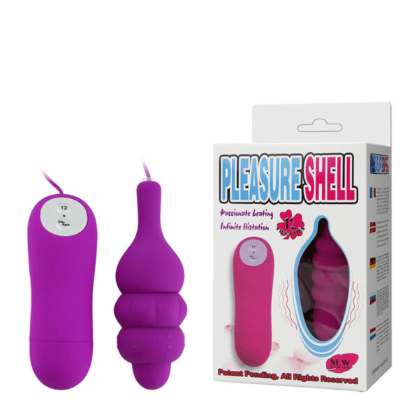 Vibrador Capsula Revestida em Silicone com 2 Texturas e 12 Modos de Vibração - PLEASURE SHELL - Sexshop