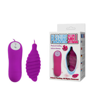 Vibrador Cápsula Revestida em Silicone Textura em Espiral e 12 Vibrações - PLEASURE SHELL - Sex shop