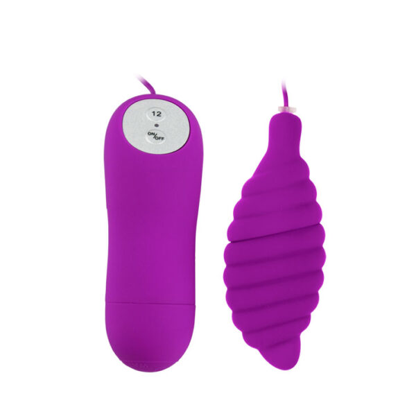 Vibrador Cápsula Revestida em Silicone Textura em Espiral e 12 Vibrações - PLEASURE SHELL - Sex shop