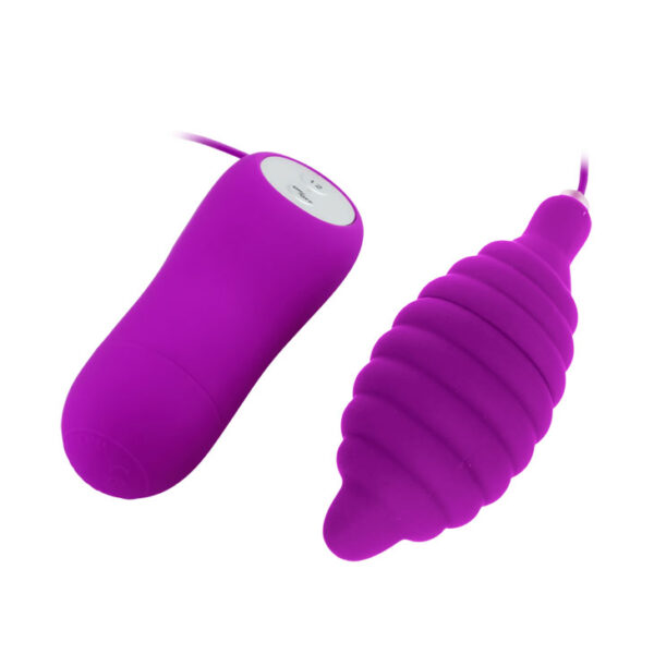 Vibrador Cápsula Revestida em Silicone Textura em Espiral e 12 Vibrações - PLEASURE SHELL - Sex shop