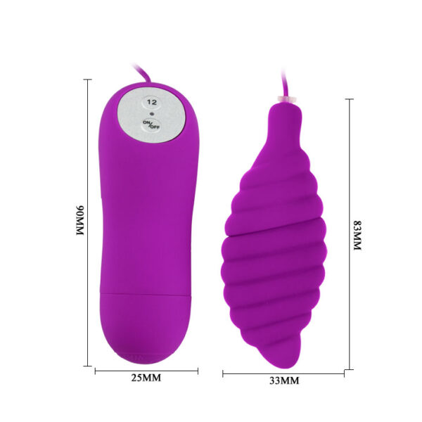 Vibrador Cápsula Revestida em Silicone Textura em Espiral e 12 Vibrações - PLEASURE SHELL - Sex shop