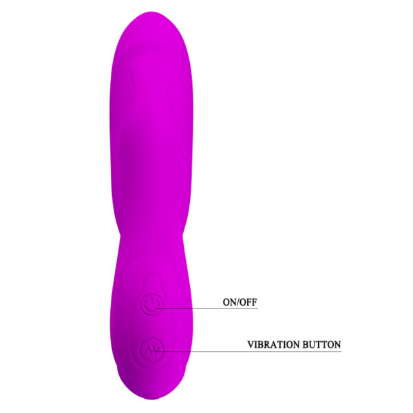 Vibrador Recarregável com Estimulador Clitoriano e 30 Modos de Vibração - PRETTY LOVE ALISS - Sexshop