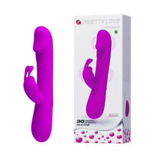 Vibrador com Detalhe de Glande, Estimulador Clitoriano e 30 Modos de Vibração - PRETTY LOVE ROBERT - Sexshop