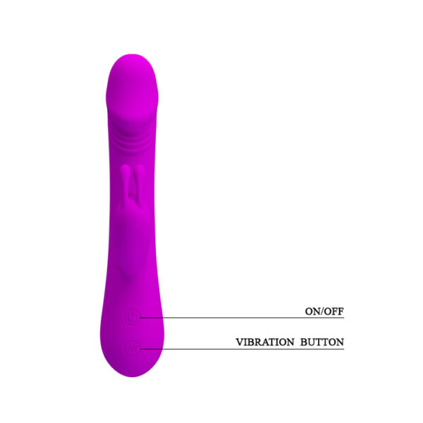 Vibrador com Detalhe de Glande, Estimulador Clitoriano e 30 Modos de Vibração - PRETTY LOVE ROBERT - Sexshop