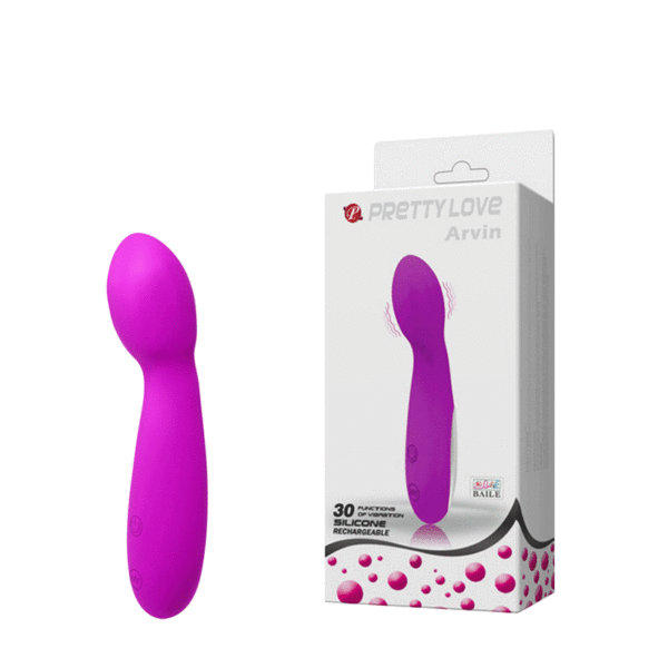 Vibrador em Silicone Recarregável Ponto G com 30 Modos de Vibração - PRETTY LOVE ARVIN - Sex shop