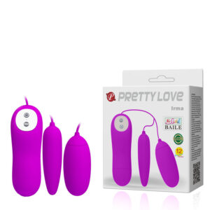 Vibrador Capsula Dupla com 12 Modos de Vibração - PRETTY LOVE IRMA - Sexshop