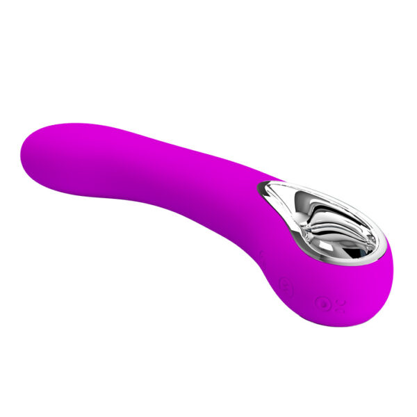 Vibrador Recarregável Ponto G com Alça Metalizada e 12 Modos de Vibração - PRETTY LOVE ELMER - Sexshop