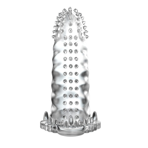 Capa Peniana Transparente com Nódulos Massageadores - BRAVE MAN - Sexshop