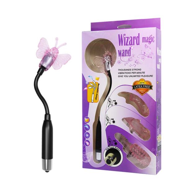 Vibrador Flexível com 4 Capas com Diferentes Texturas - WIZARD MAGIC WAND - Sexshop