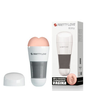 Masturbador Masculino Ânus em Tubo - PRETTY LOVE KITTY - Sexshop