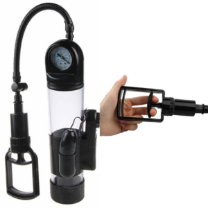 Bomba Peniana com Vibrador - Vacuum com Válvula - Sexshop