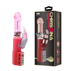 Vibrador Rotativo com Estimulador Clitoriano Coelho - CHRISTINA - Sexshop