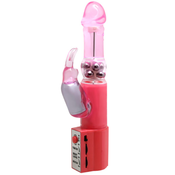 Vibrador Rotativo com Estimulador Clitoriano Coelho - CHRISTINA - Sexshop