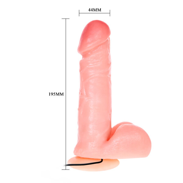 Pênis Realístico 19,5 cm Vibrador com Veias Salientes e Glande - Sexshop