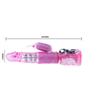 Vibrador Rotativo com Estimulador Coelho Vibratório - TRAVEL PARTNER - Sex shop