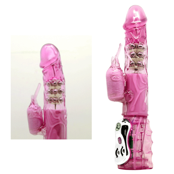 Vibrador Rotativo com Estimulador Clitorino Elefante - TRAVEL PARTNER - Sex shop