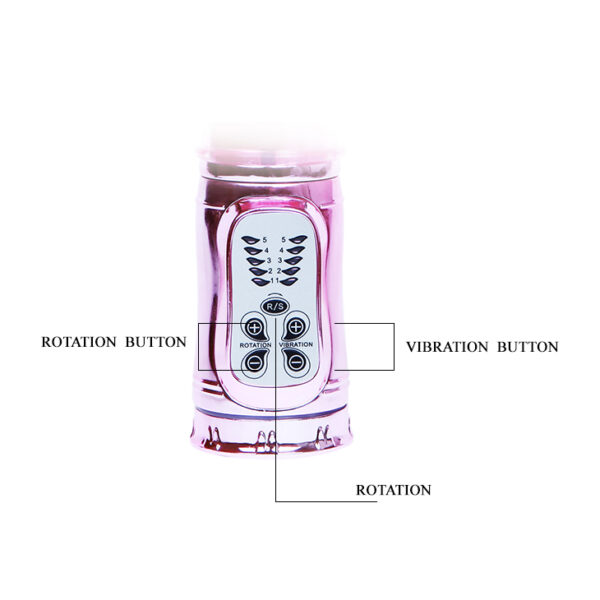 Vibrador Recarregável Rotativo Sobe e Desce com Estimulador Borboleta - THROBBING BUTTERFLY - Sexshop