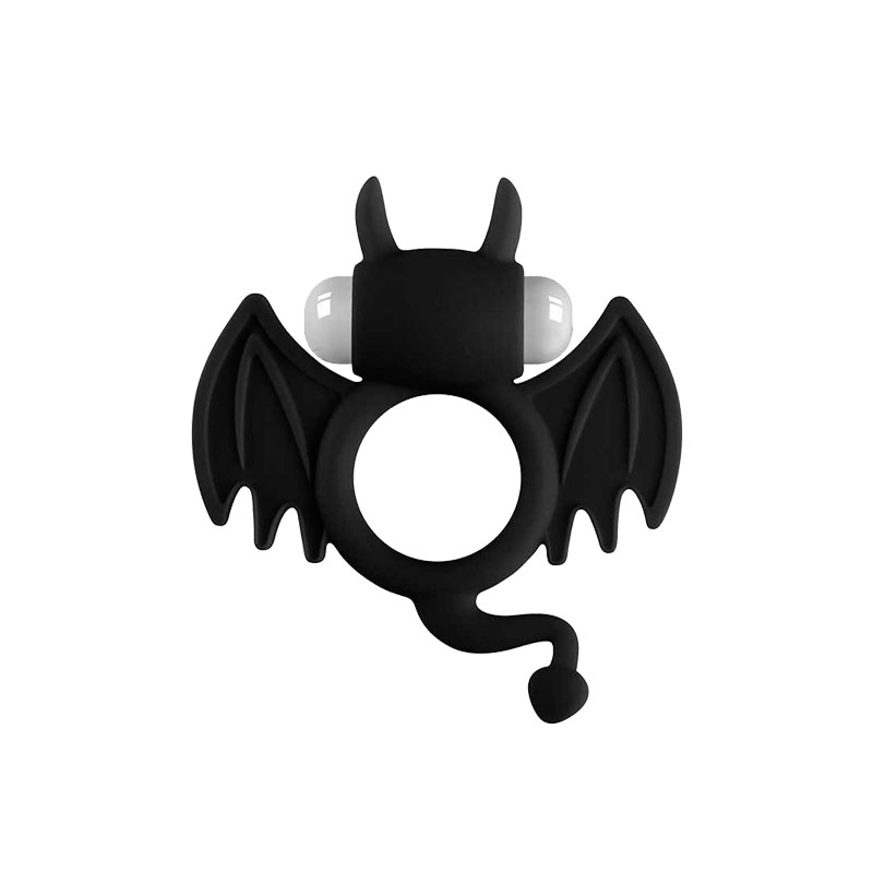 Anel Peniano Vibratório em Silicone Formato Morceguinho - Sex shop