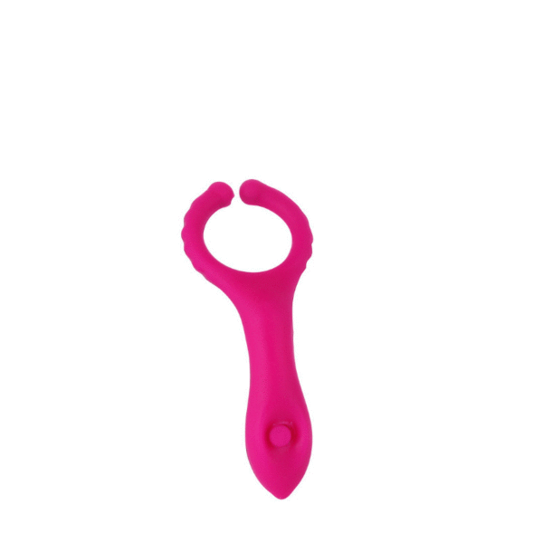 Anel Peniano Vibratório Flexível Vibratório com Haste Penetrável - Sex shop