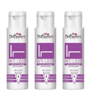 Kit 03 Lubrificante Inti-Loob 35g Hot Flowers - Sexshop