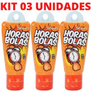 Kit 03 Gel Masculino Horas Bolas Potência 15g Hot Flowers - Sex shop