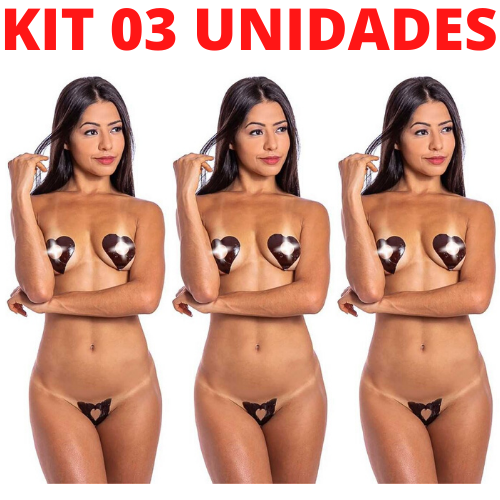 Kit 03 Tapa Sexo Chocolate Coração Karamela Comestível Hot Flowers - Sexshop