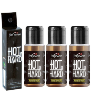 Kit 03 Gel prolongador de ereção Hot Hard 13gr Hot Flowers - Sexshop