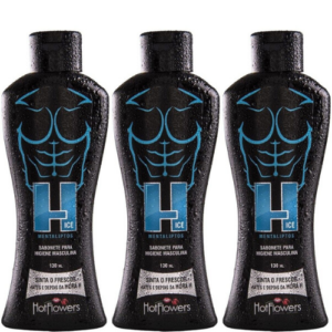 Kit 03 Sabonete íntimo H iCE Masculino 130ml HotFlowers - Sex shop